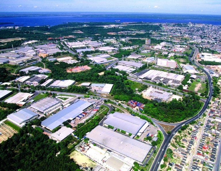 Vista aérea do Polo Industrial de Manaus
